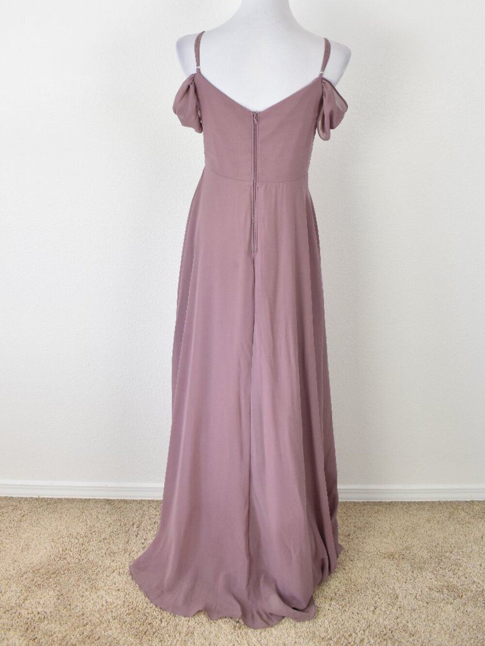Birdy Grey DARK MAUVE Devin Convertible Chiffon Formal Dress - M - Picture 6 of 9